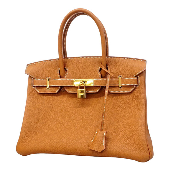 HERMES Handbags - Hermes Birkin 30 Togo Gold Handbag (□R stamp) - Women's
